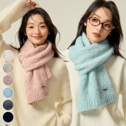 알파카 혼방 니트 머플러 ELS-134