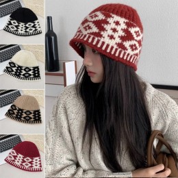 클래식 무늬 벙거지형 비니  ELM-276