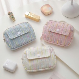 트위드 플랩 휴대용 파우치 ELT-022