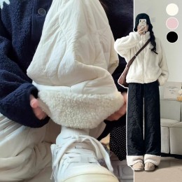 여성 기모 퍼 와이드 밴딩팬츠 ELC-9061