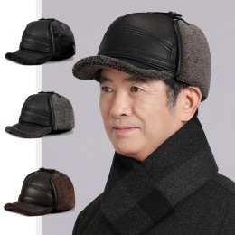 인조퍼 귀달이형 신사 방한모자 ELM-279