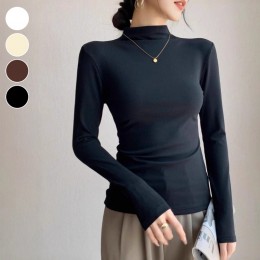 여성 반폴라 슬림핏 긴팔티셔츠 ELC-9063