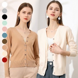 여성 간절기 긴팔 니트 가디건 ELC-9067