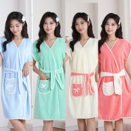 와플 극세사 웨어러블 타월 가운 ELS-147