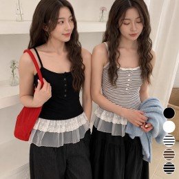 레이스 프릴 레이어드 나시티 ELC-1038
