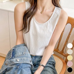 루즈핏 베이직 민소매 티셔츠 ELC-9084