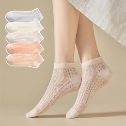 여성 펀칭 메쉬 발목양말 ELY-1086
