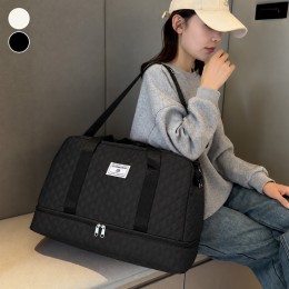 다이아패턴 슈즈슬롯 대용량 스포츠백 ELG-295