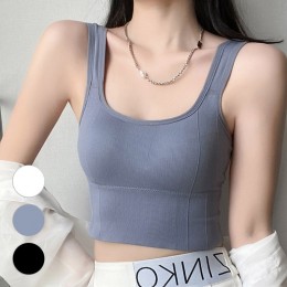 캡내장 민소매 크롭탑 ELC-1005