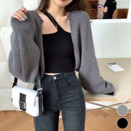 루즈핏 니트 볼레로 가디건 ELC-1021