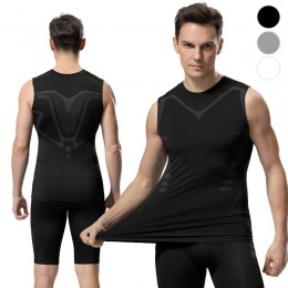 배색 쿨링 스포츠 민소매티 ELC-2014