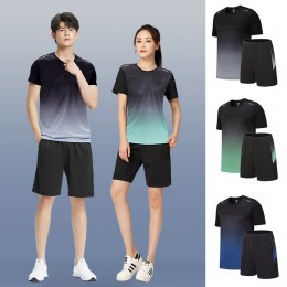 남여공용 그라데이션 반팔 트레이닝복 ELC-2016