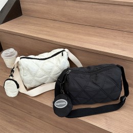 퀼티드 원형 파우치 크로스백 ELG-161