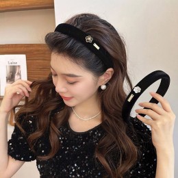 꽃장식 벨벳 헤어밴드 ELH-061