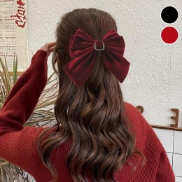 스퀘어큐빅 벨벳 리본 자동핀 ELH-092