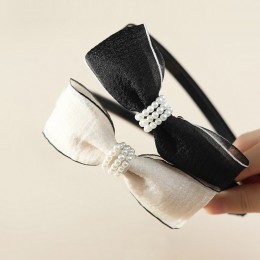 쉬폰리본 진주장식 머리띠 ELH-097