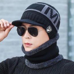 야외스포츠 겨울골프 니트챙비니 넥워머 세트 ELM-078