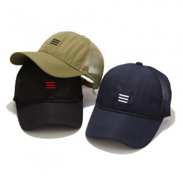 세줄 자수 메쉬 볼캡 ELM-095