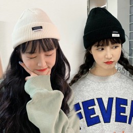 패치 심플 니트비니 ELM-136