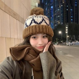 굵은짜임 빈티지 방울비니 ELM-220