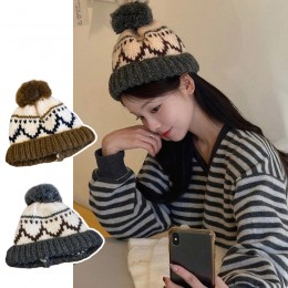 굵은짜임 빈티지 방울비니 ELM-220