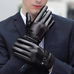 남성 겨울 기모 가죽장갑 ELS-008