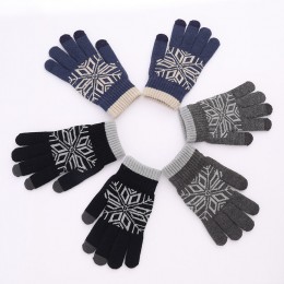 자카드 눈꽃 터치 장갑 ELS-011