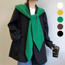 심플 니트 후드 머플러 ELS-055