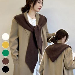 심플 니트 후드 머플러 ELS-055