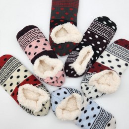 양털 방한 도트 덧신 3켤레묶음 ELY-1066
