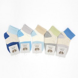 아동양말 배색링글 5켤레묶음 ELY-3004