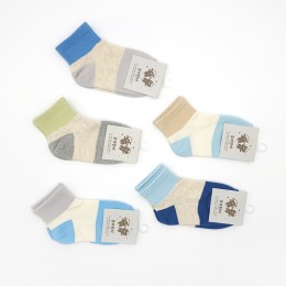 아동양말 배색링글 5켤레묶음 ELY-3004