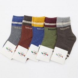 아동양말 골지배색 5켤레묶음 ELY-3022