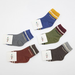 아동양말 골지배색 5켤레묶음 ELY-3022