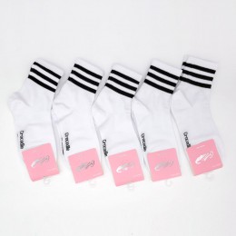 여성 밴딩 링글 크로커다일 중목양말 5켤레묶음 ELY-8003