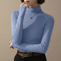 스판 슬림핏 하프넥 티셔츠