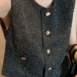 시그니처 트위드 베스트 조끼