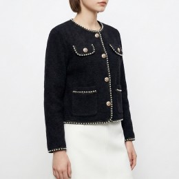 샤인 포켓 트위드 자켓 하객룩