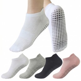 발목 논슬립 요가 양말 [4개 세트] 미끄럼방지