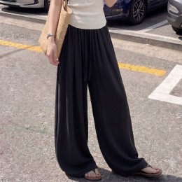 아이스 밴딩 벌룬 와이드 린넨 팬츠 여름 바지