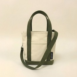 모이플 배색 미니 캔버스백 가방 (LY08)