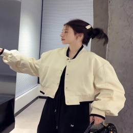 항공점퍼 코디룩 배색 블루종 FR-161844