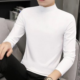 남성 반폴라티 긴팔 부드러운 이너티셔츠