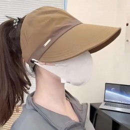 여성 포니테일 썬캡 모자 자외선차단 여름 골프 등산