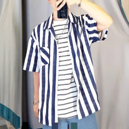 남자 빅스트라이프 린넨 루즈핏 데일리 반팔셔츠