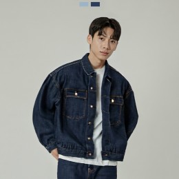 남자 오버핏 빈티지 데님자켓 가을코디템