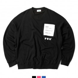남성 PVC 패치 레터링 맨투맨 데일리코디