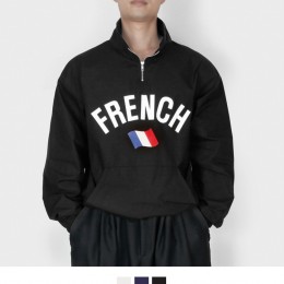 프렌치 반집업 아노락 바람막이 데일리