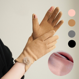 기모 스마트폰 핑거오픈 여성 장갑