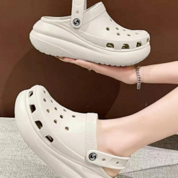 5cm 통굽 키높이 샌들 펀칭 슬리퍼